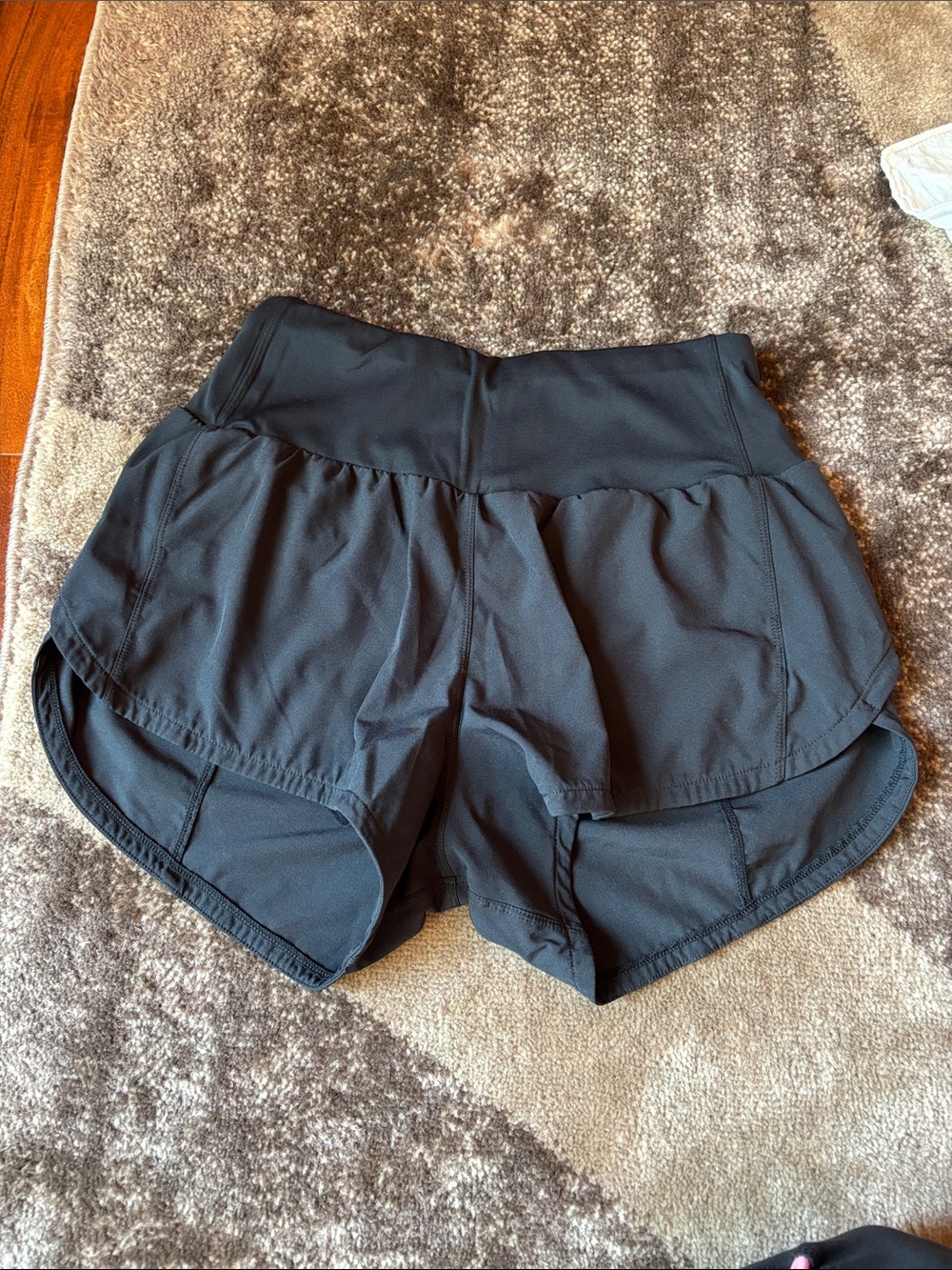 Black Athletic Running Shorts with Built-In Liner